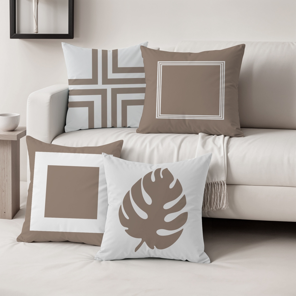 Kit Com 04 Capas De Almofadas Decorativas Ou 1 Unidade Avulsa 45x45 Em Oxford