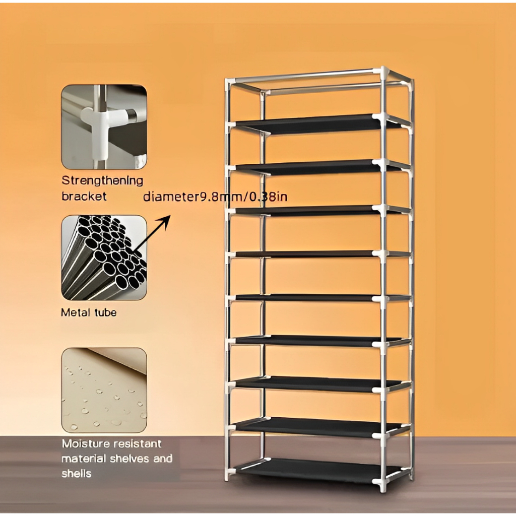 Sapateira Vertical Inox  27 pares 9 Prateleiras