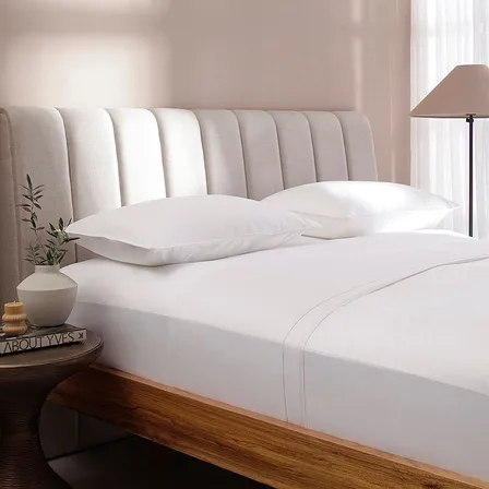 Jogo De Cama Queen Buddemeyer Cotton Essential Cor Branco Liso