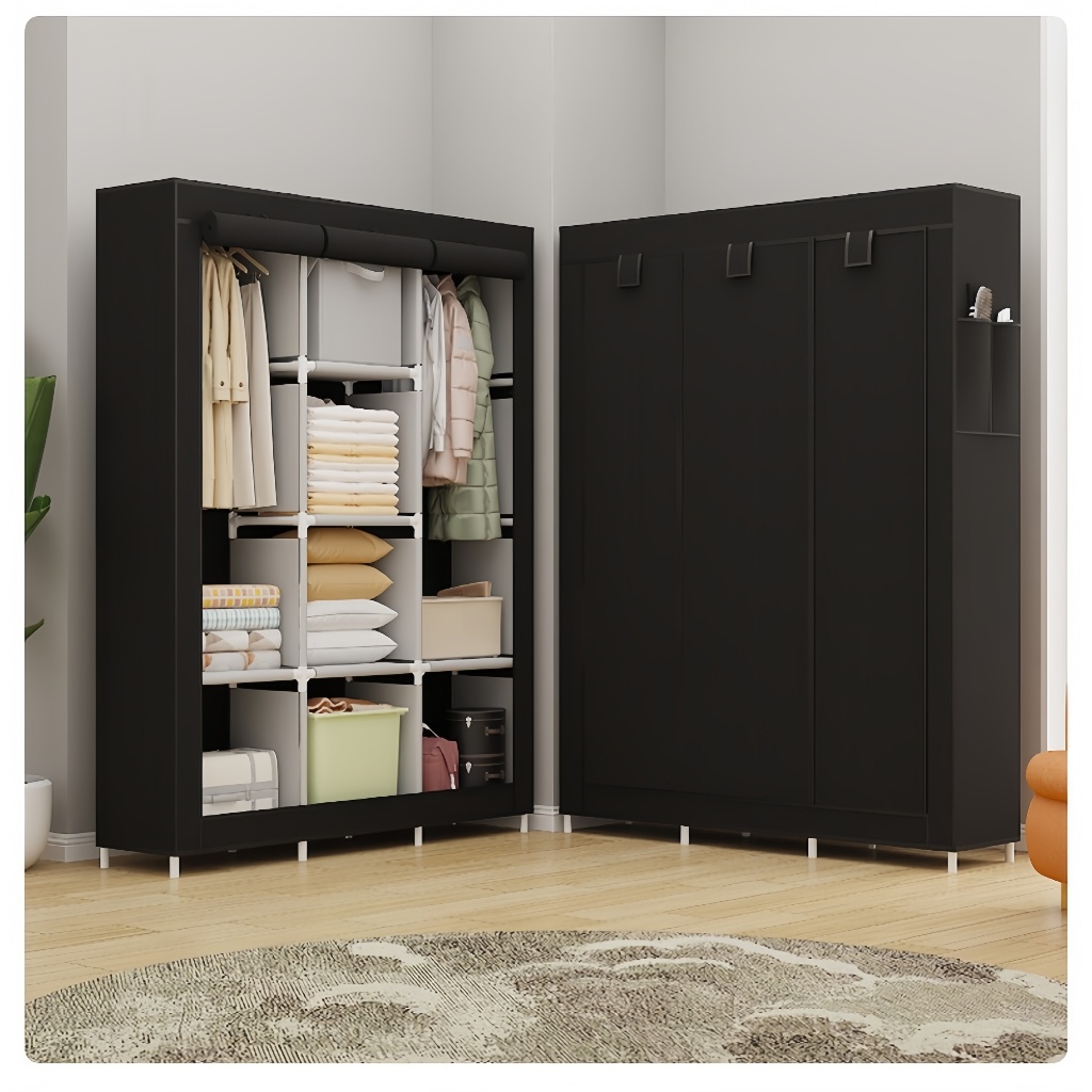 Guarda Roupa Dobrável Armário Organizador Multiuso Roupeiro Cabideiro Sapateira