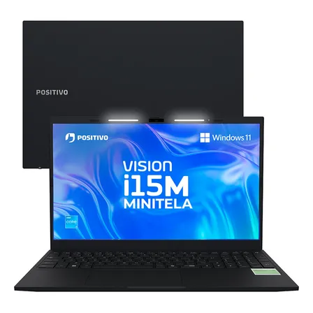 Notebook Positivo Vision I15m Intel Core I3 N300 8gb 256gb Ssd Wi-fi 6 Windows 11 - Tela 15,6  Full Hd Ips Antirreflexo  Minitela - Permite Upgrade De Memória Ram E Ssd  Preto