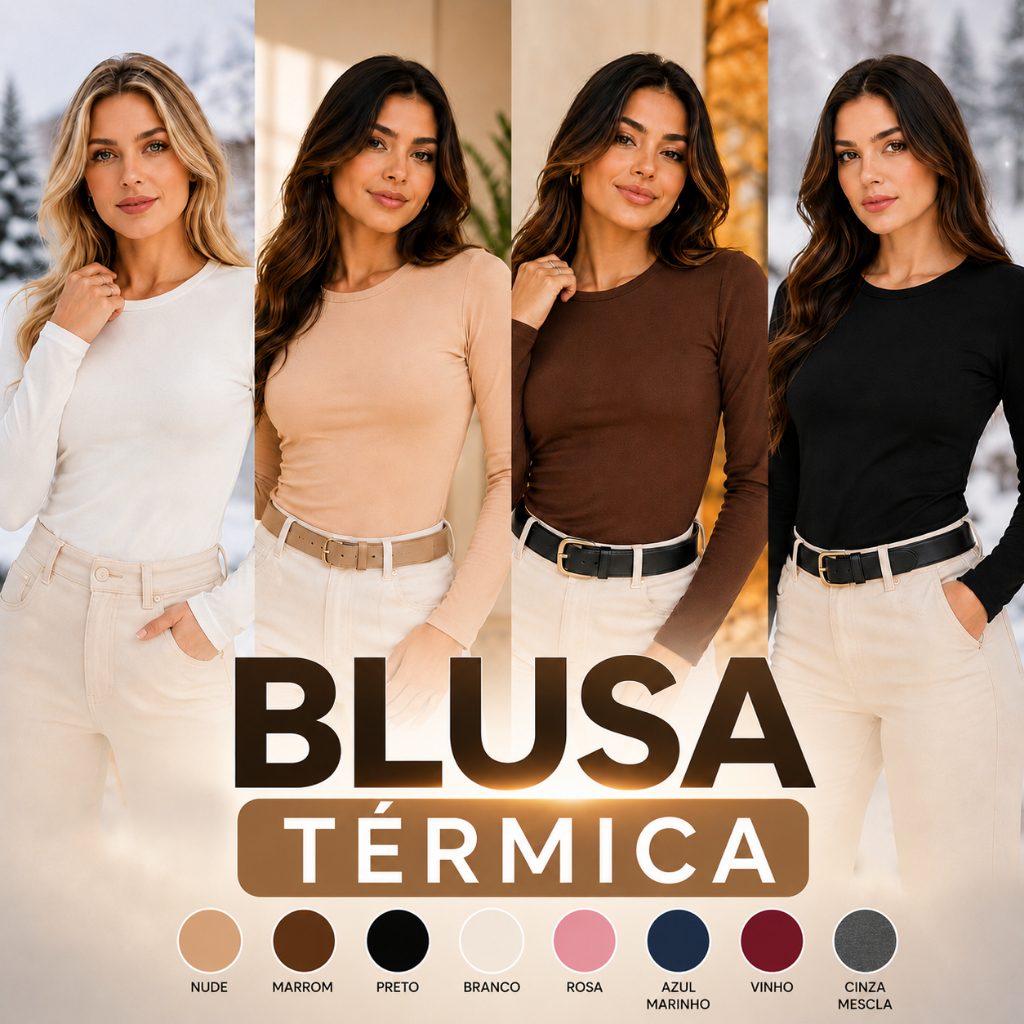 BLUSA TÉRMICA PELUCIADA | SEGUNDA PELE | MANGA LONGA | QUALIDADE PREMIUM