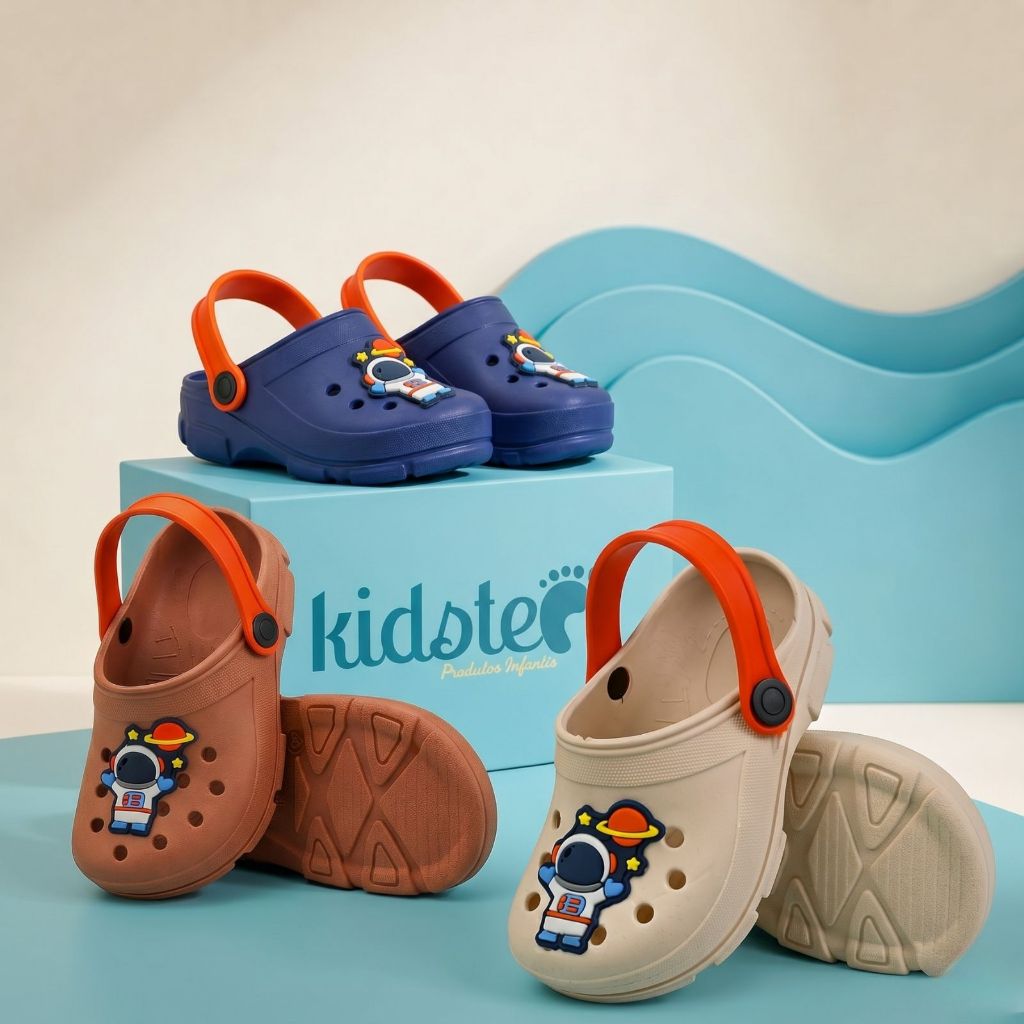 Sandália Babuche Infantil Menino Astronauta Kidstep
