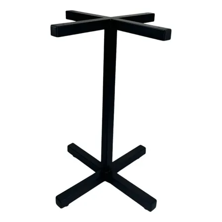 Kit 4 Pés Mesa 75cm Em Ferro Estilo Industrial Móveis Bar Preto