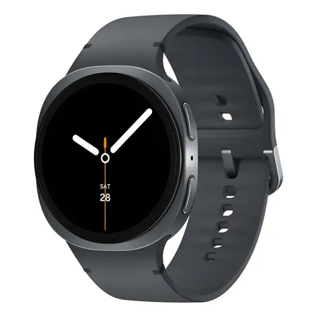 Samsung Galaxy Watch8 Smartwatch 40mm Bt, Galaxy Ai Caixa Grafite Pulseira Grafite Bisel Prateado Desenho Da Pulseira Milanês