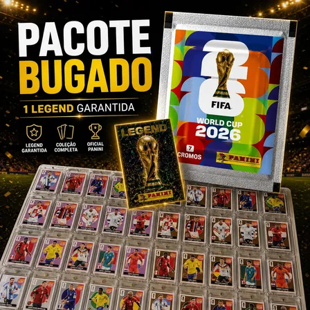 Pacote Bugado Original Figurinha Legend Copa Do Mundo 2026 Extra Sticker Figurinha Legend