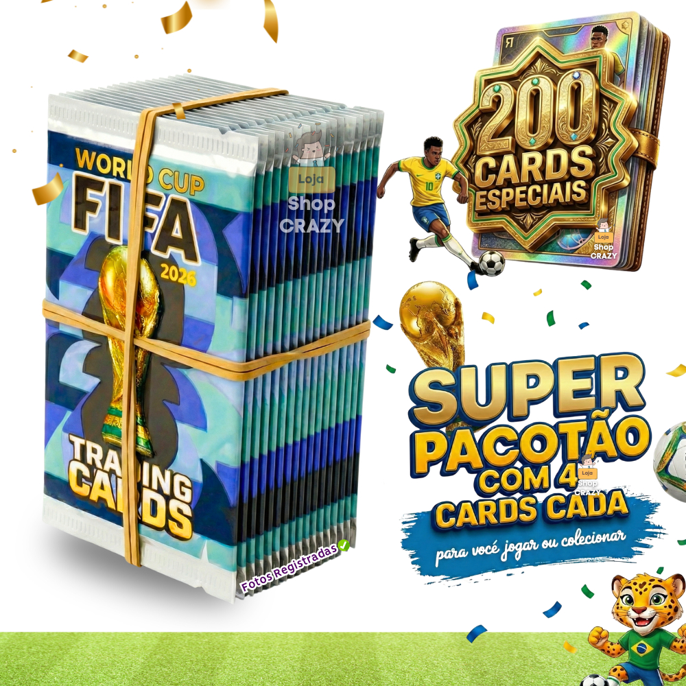 Cards Copa do Mundo 2026 | Coleção Futebol com Craques e Seleções | Colecione