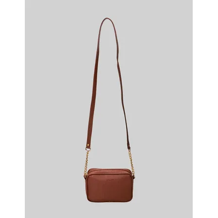 Bolsa Tiracolo Essencial Pequena Anacapri Marrom Roast Caramel Ouro