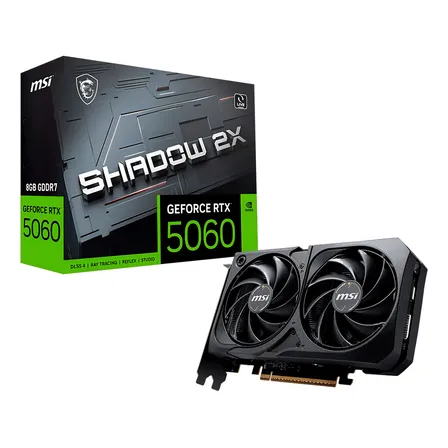 Placa De Vídeo Msi Geforce Rtx 5060 Shadow 2x Oc 8gb Gddr7 128-bit