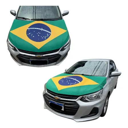 Bandeira Do Brasil Para Capô De Carro Copa Do Mundo Elastico Brasil