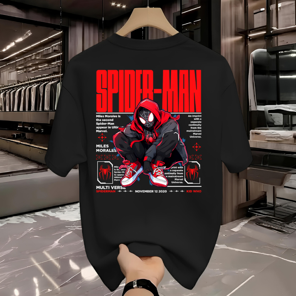 Camiseta Streetwear Spider Man Estampa T-shirt 100% Algodão Fio 30.1 Envio Imediato