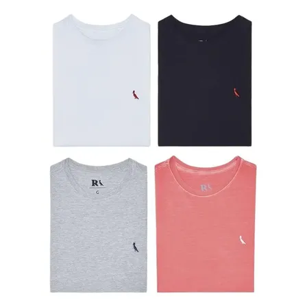 Kit 4 Camisetas Bordadas Brasa Suspiro E Gota Reserva