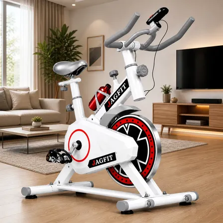 Bicicleta Ergométrica Sport Spinning Fitness Jag Fit Bike Branco 127/220v