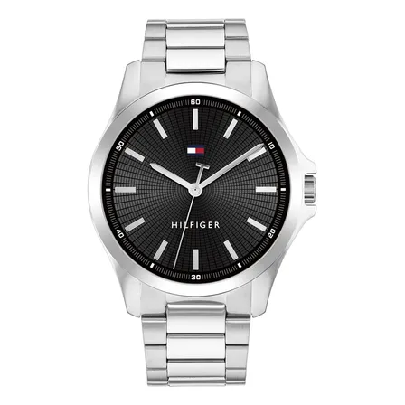 Relógio Tommy Hilfiger Masculino Aço Prateado 1710671 Prateado Preto