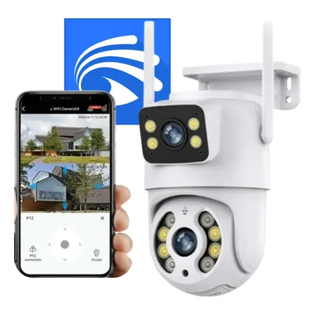 Câmera Dupla Segurança Ip Wifi Externa Lente 6mp App Yoosee Câmera Dupla Segurança