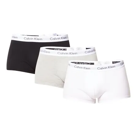 Kit 3 Cuecas Masculinas Boxer Cotton Calvin Klein 998 - Multi Liso L