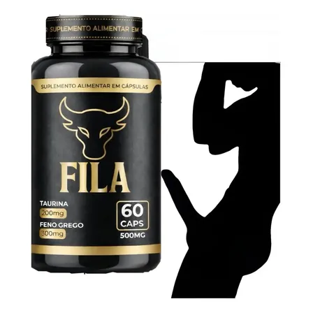 Suplemento Masculino Fila Aumenta Tamanho  Natural Tadala 60 Sem Sabor