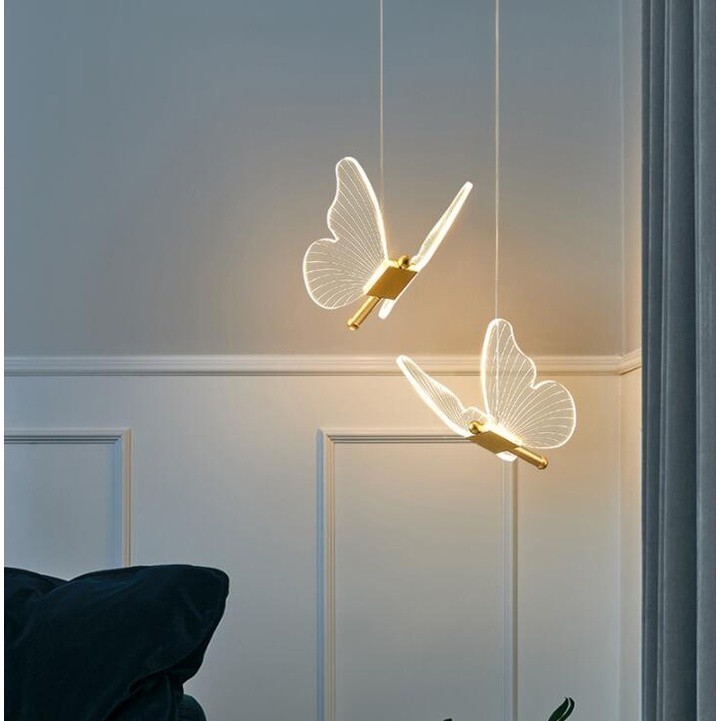 Mini lustre borboleta estilo nórdico decoração de quarto infantil 3000k/4000k/6000k