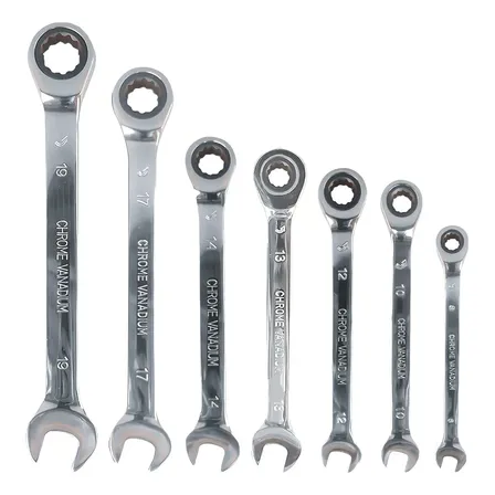 Epm Tools Jogo De Chave Combinada Catraca Com 7 Peças De Aço 08 A 19mm Cromado Fosco