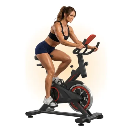 Bicicleta Ergométrica Spinning Cardio E Musculação Preto E Vermelho Nao Se Aplica