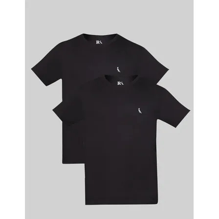 Kit Duas Camisetas Regular Essence Reserva Preto/preto Liso G