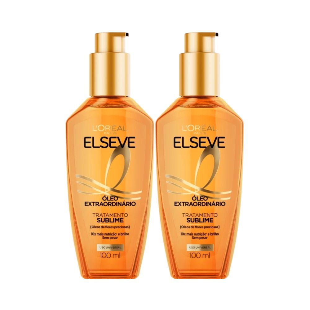 Kit Óleo Capilar Elseve L'Oréal Paris Óleo Extraordinário: Nutrição, Brilho  - 2 Unidades