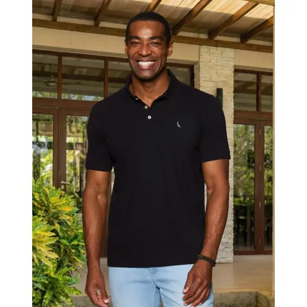 Camisa Polo Reserva Essence Básica Preto Liso G