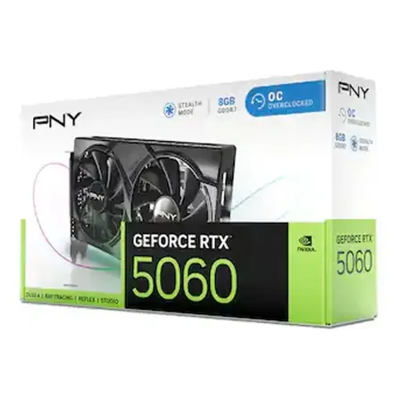 Placa De Vídeo Nvidia Geforce Pny Rtx5060 8gb Dual Fan Oc