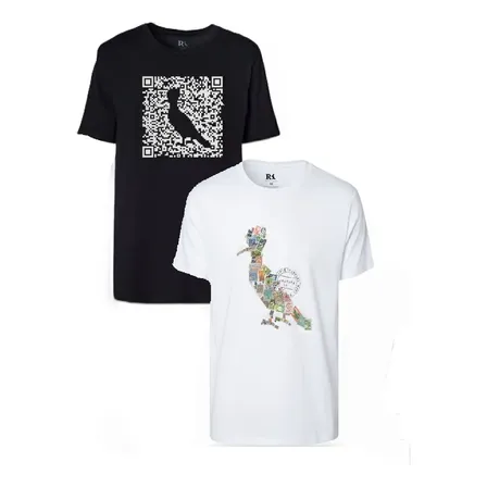 Kit 2 Camisetas Algodão Estampa Pica-pau Reserva Branco M