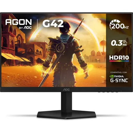 Monitor Gamer AOC AGON G42 24" 200Hz 0,3ms IPS HDR10 NVIDIA G-Sync 24G42HE
