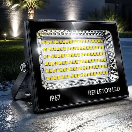 Refletor Super Led 400w Holofote Bivolt Ip67 Cor Da Luz Branco Frio Rfe:6713 Max Lumi