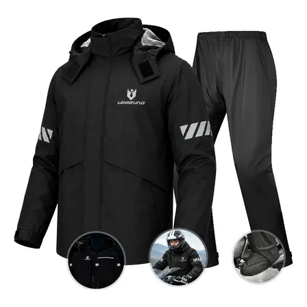 Capa De Chuva Roupa Conjunto Para Motoqueiro Reforçada Kit