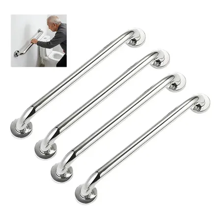 Barra Alça Apoio Banheiro 60cm Alta Qualidade Inox 4pcs