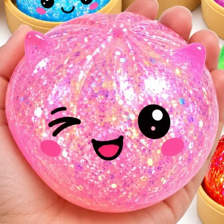 Squishy Grande Com Led Glitter Brinquedo Sensorial Macio Aleatório