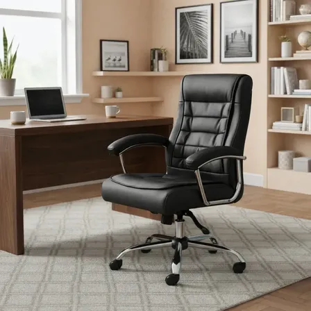 Cadeira de Escritório Presidente Ergonômica Com 42 Molas Ensacadas, Sistema Relax Com Trava, Pillow Top, U-Star Big 150KG